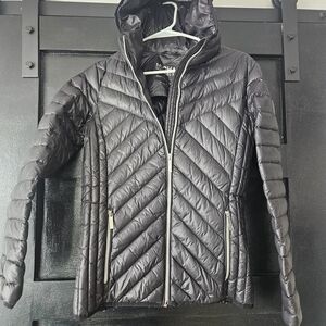 Michael Michael Kors Women's Black Hooded Packable Coat Jacket